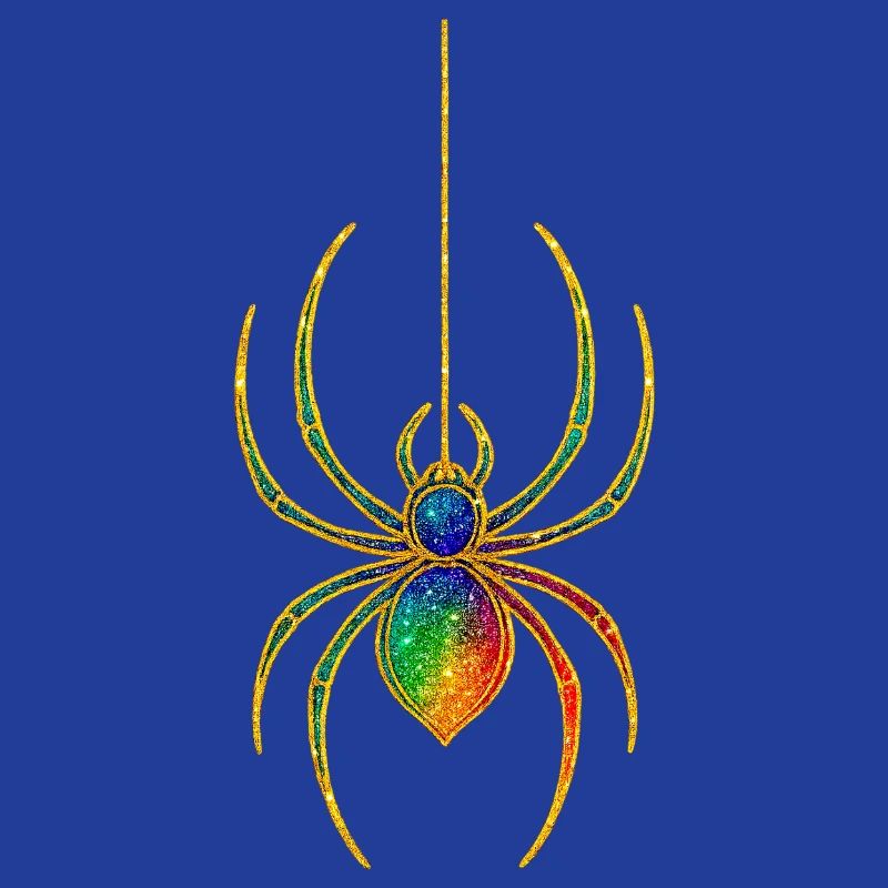 Regenbogen Glitzer-Spinne