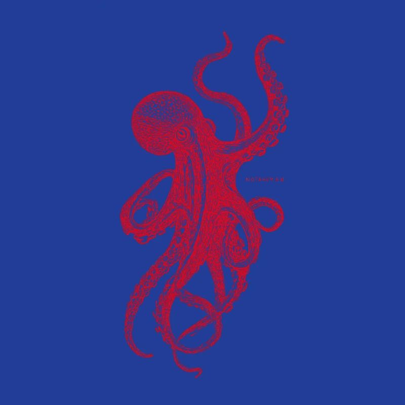 Roter Oktopus 
