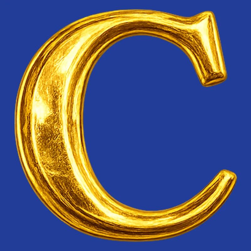 Design du monogramme en C doré
