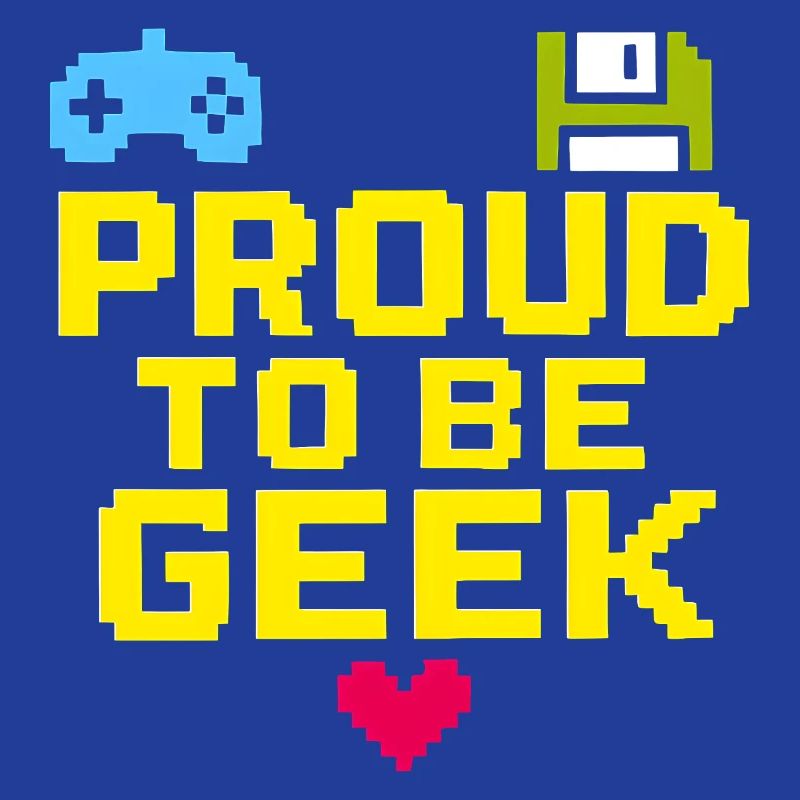 Stolzer Retro-Pixel-Geek