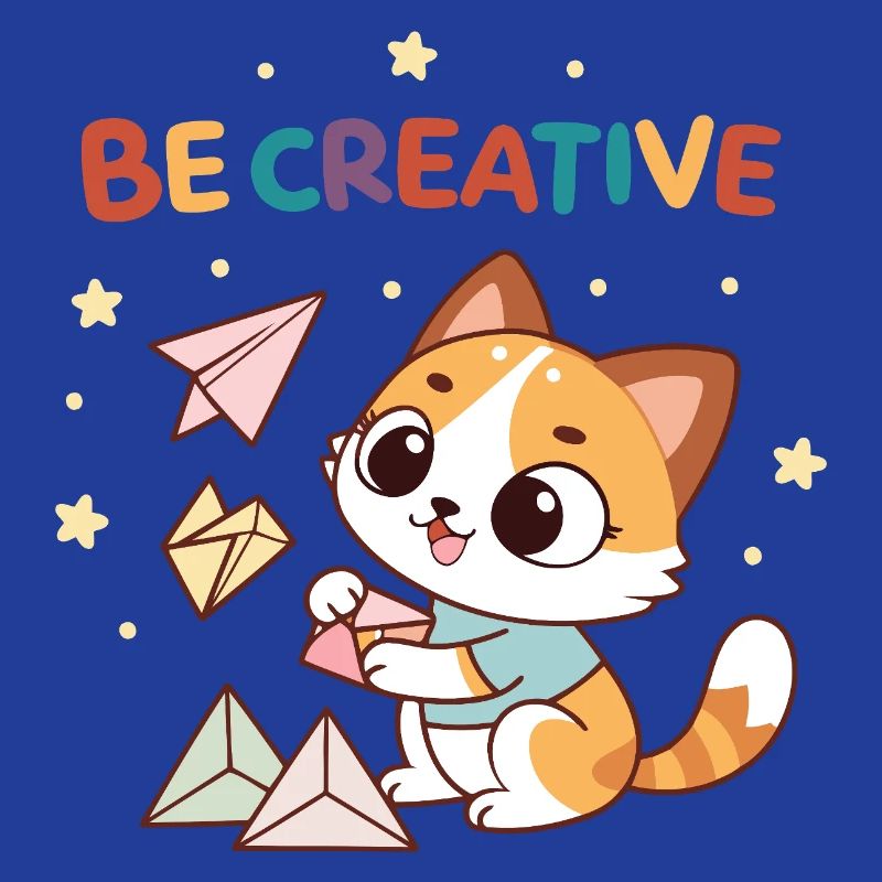 Creative Kitten and Paper Planes