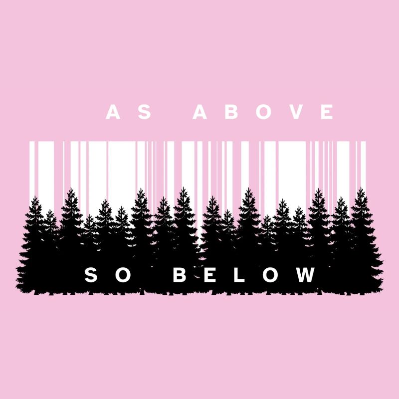 As Above So Below Forest Barcode