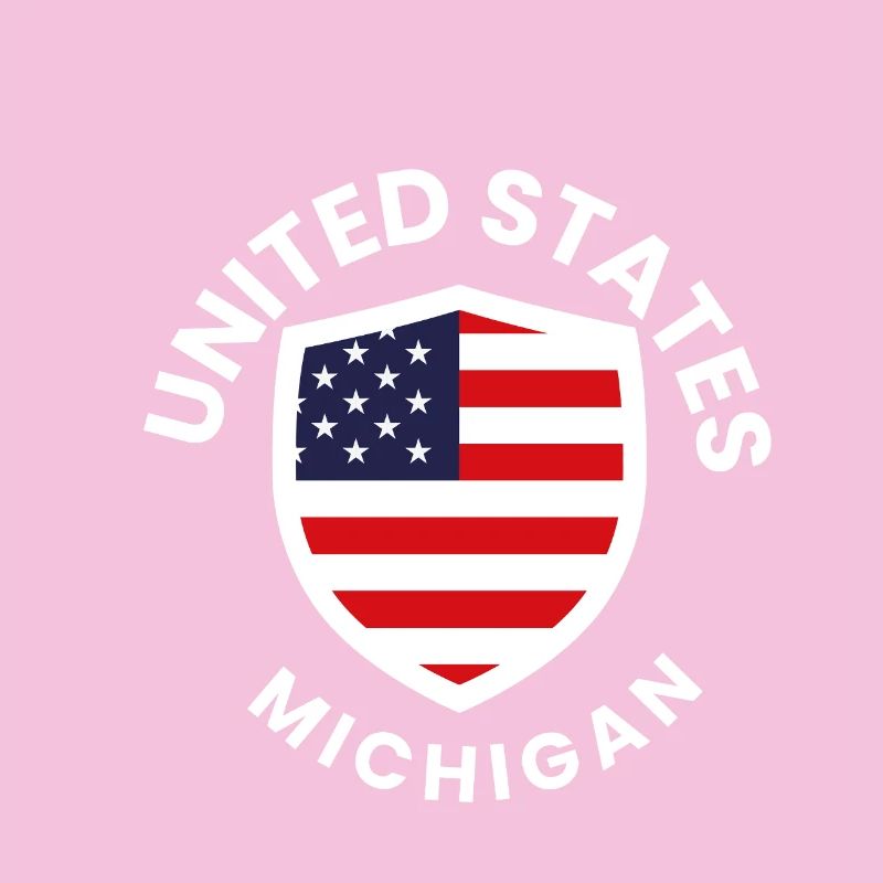 Bouclier du drapeau américain Michigan