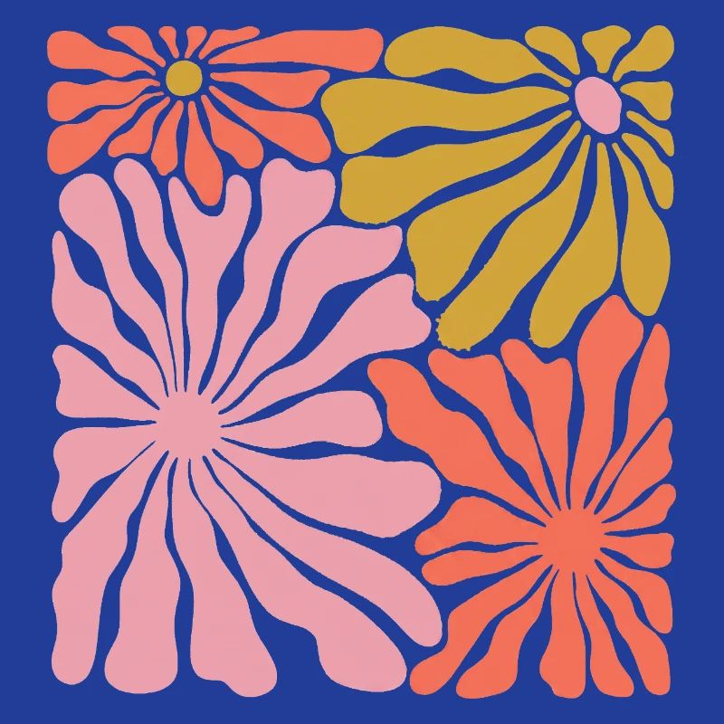 Spring Blossoms Pop Art Pattern