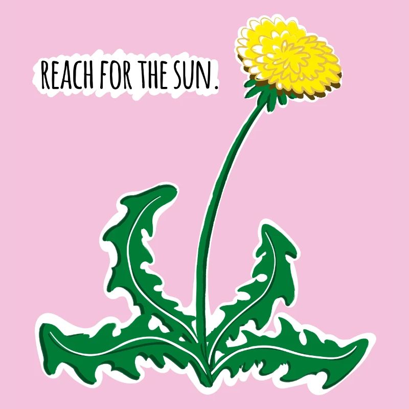 Lebendige Löwenzahnillustration mit 🌞 Motivation!
