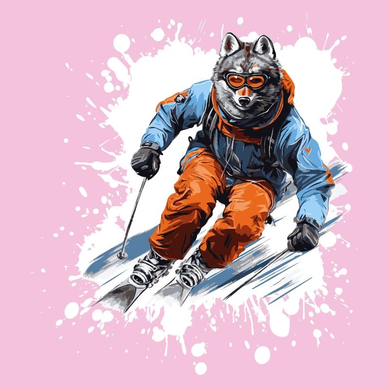 Wolf Ski Skiing