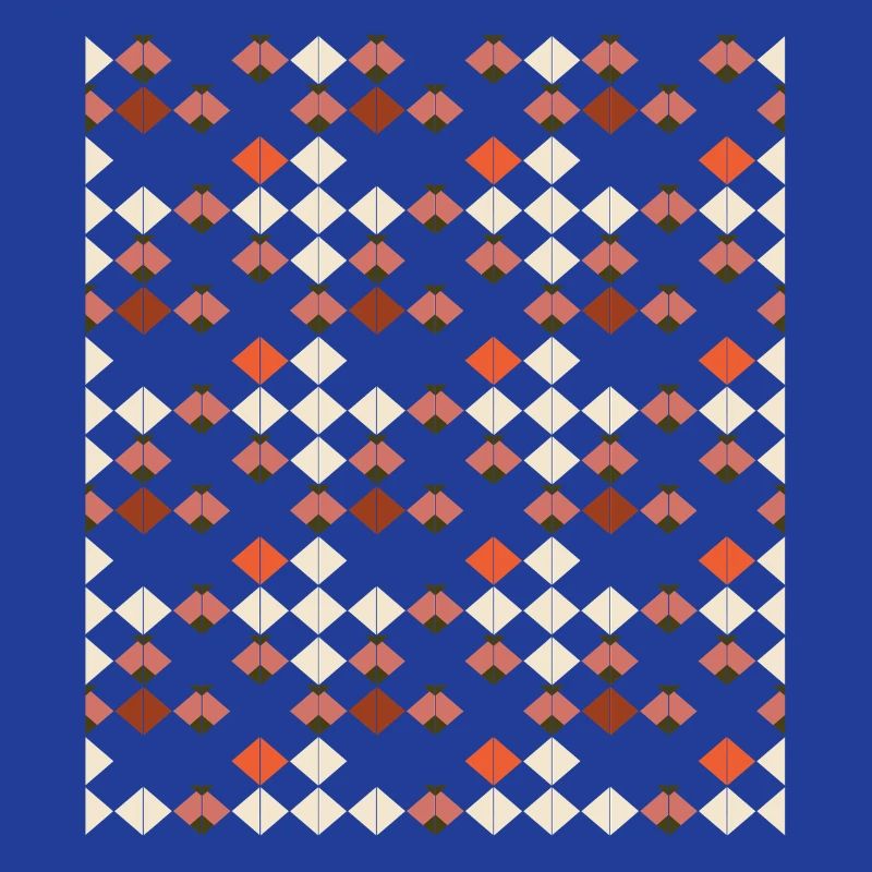Geometric Diamond Quilt Pattern