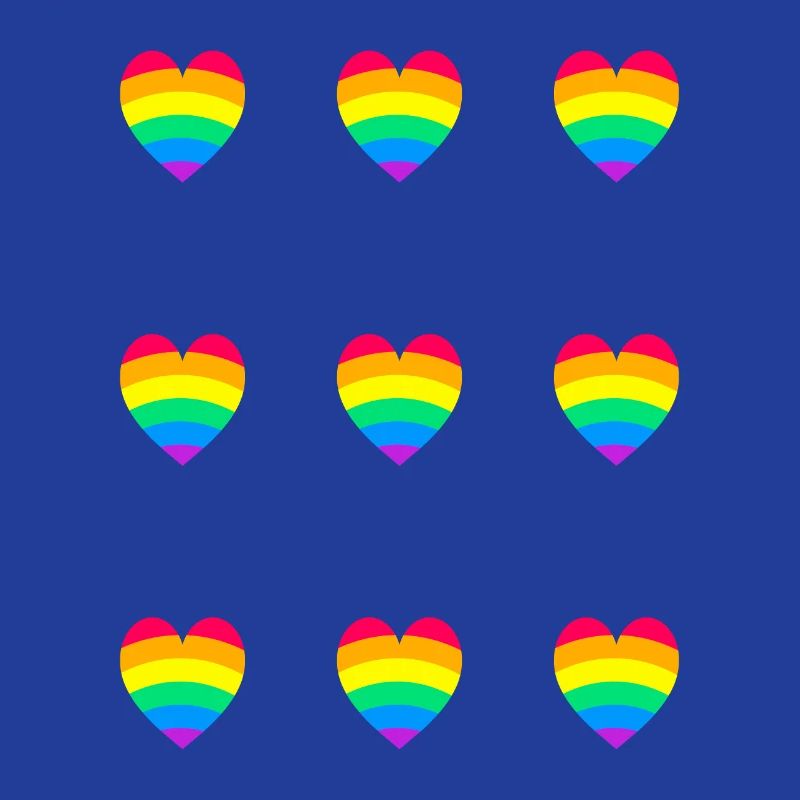 LGBT Pride Rainbow Hearts