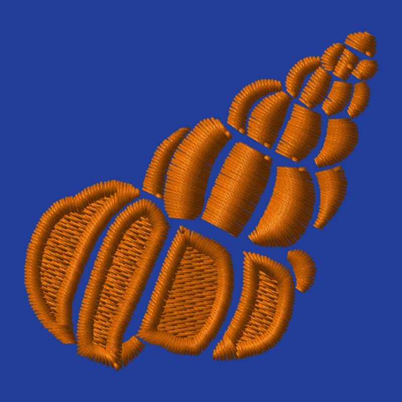 Shell embroidered