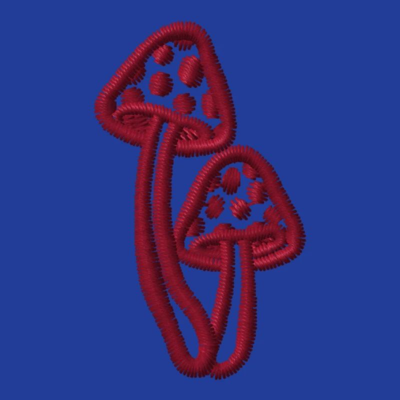 Toadstool embroidered