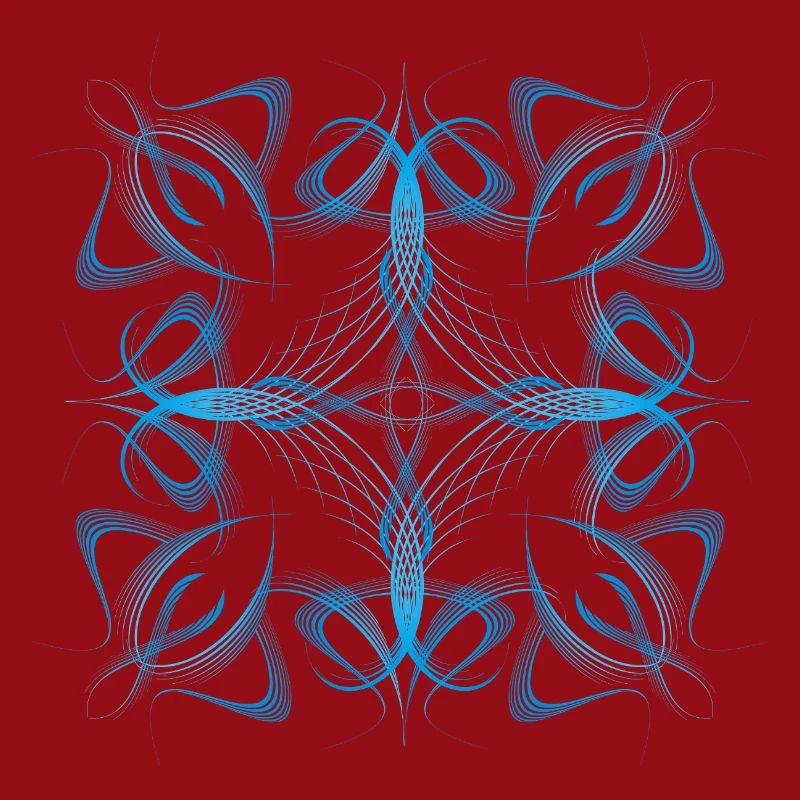 Delicate dynamic blue line pattern