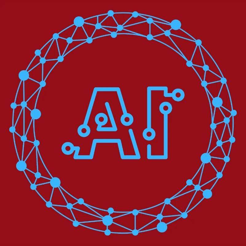 Futuristic AI Data Network Symbol