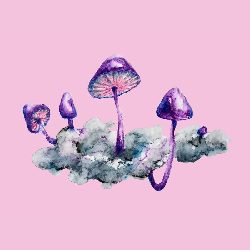 Nuage en forme de champignon violet