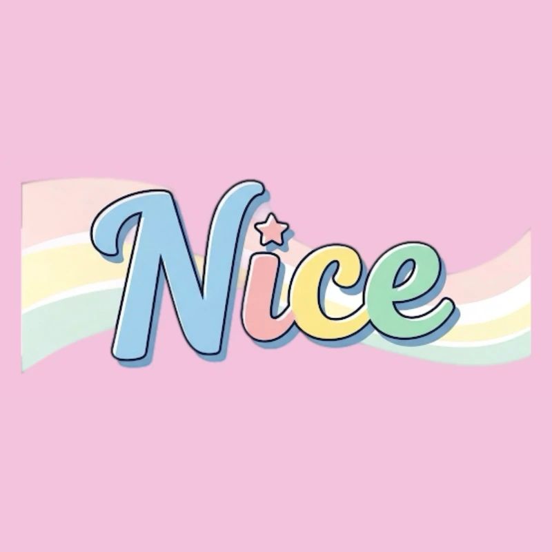 Nice Style-Design mit Regenbogentext