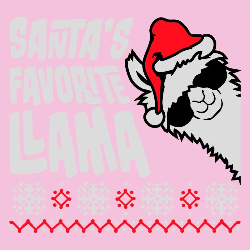 Santa's Favorite Llama Cool Sonnenbrille Seitlich