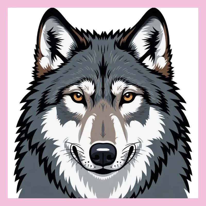 Wolf Illustratives Porträt