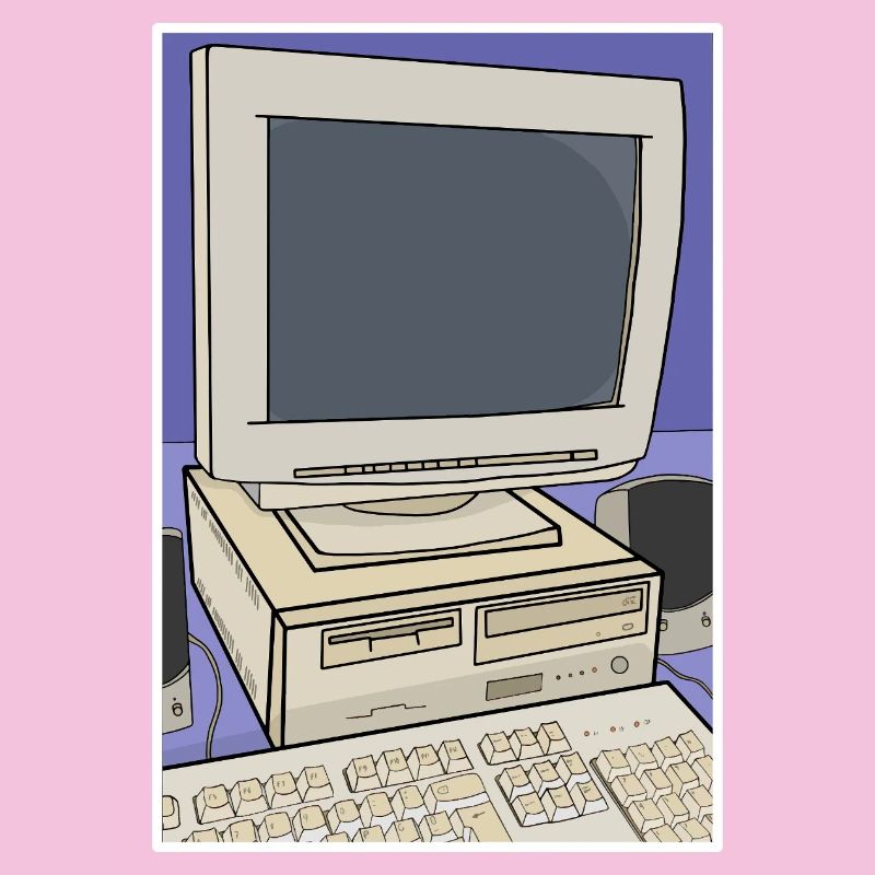 Retro-Computer-Desktop-Einrichtung