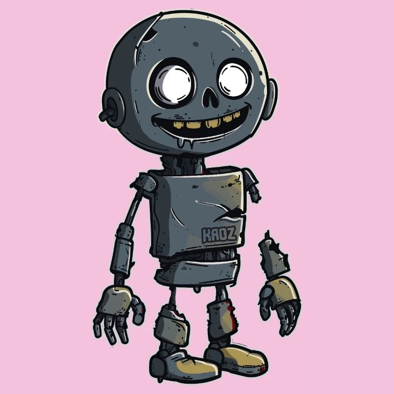 Kleiner Zombie Schrott Roboter 