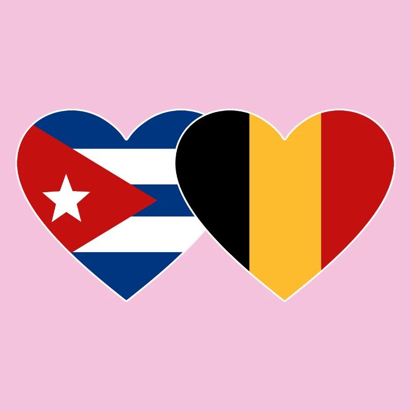 Cœur du drapeau de Cuba Belgique