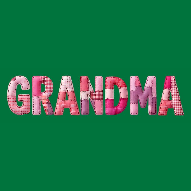 Großmutter Pink Plaid Buchstaben Patchwork