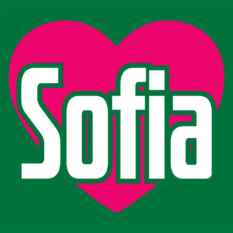 J’aime Sofia Coeur rose J’aime Sofia