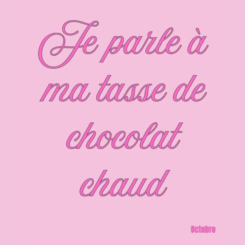 Pink Script Hot Chocolate Mug