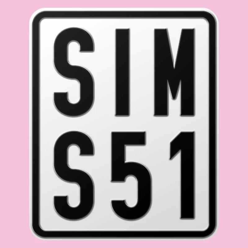 Plaque d’immatriculation du Simson S51 Mobylette
