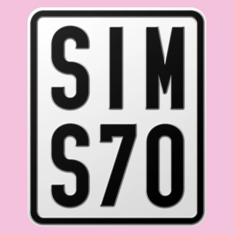 Plaque d’immatriculation du cyclomoteur Simson S70