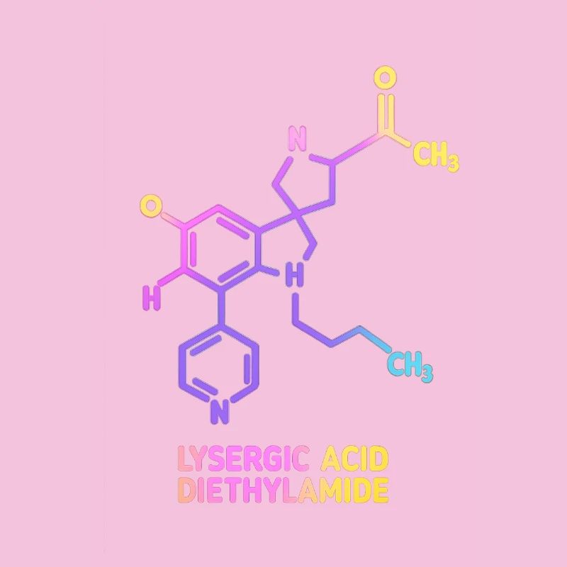 Art moléculaire psychédélique LSD