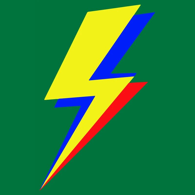 Geometrischer mehrfarbiger Blitz