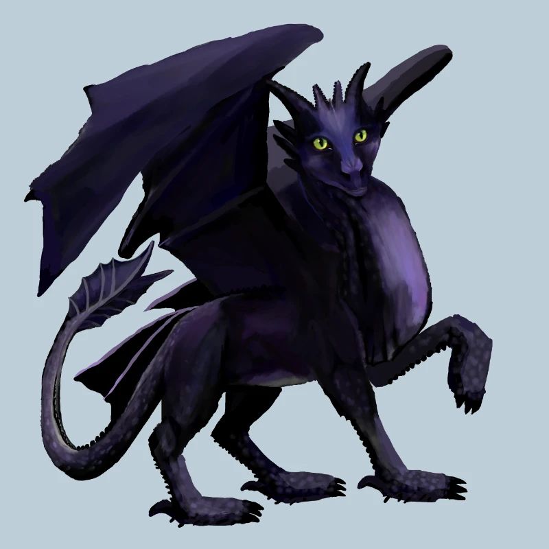 Schwarzer Drache
