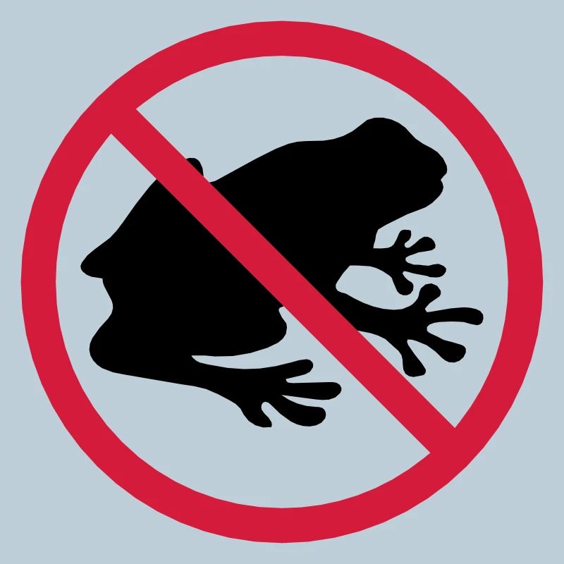 grenouille interdite panneau zone pas kroete silhouett