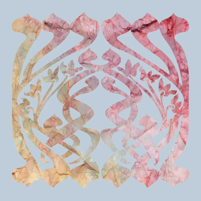 Aquarelliertes Blättermuster mit floralem Design