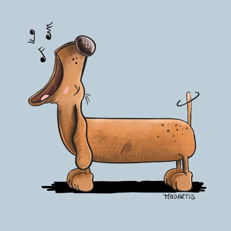 Jaulender Dackel - Dachshund - Comic