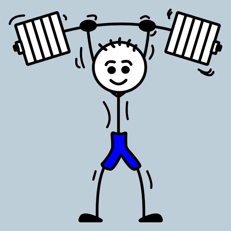 Visage heureux Musculation haltérophile