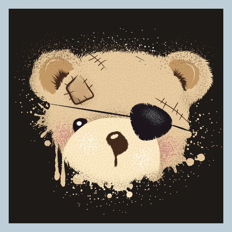graffiti en peluche pirate avec cache-oeil