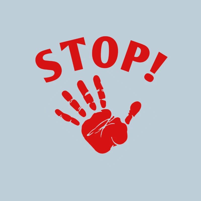 Stop! Rote Hand Grafik