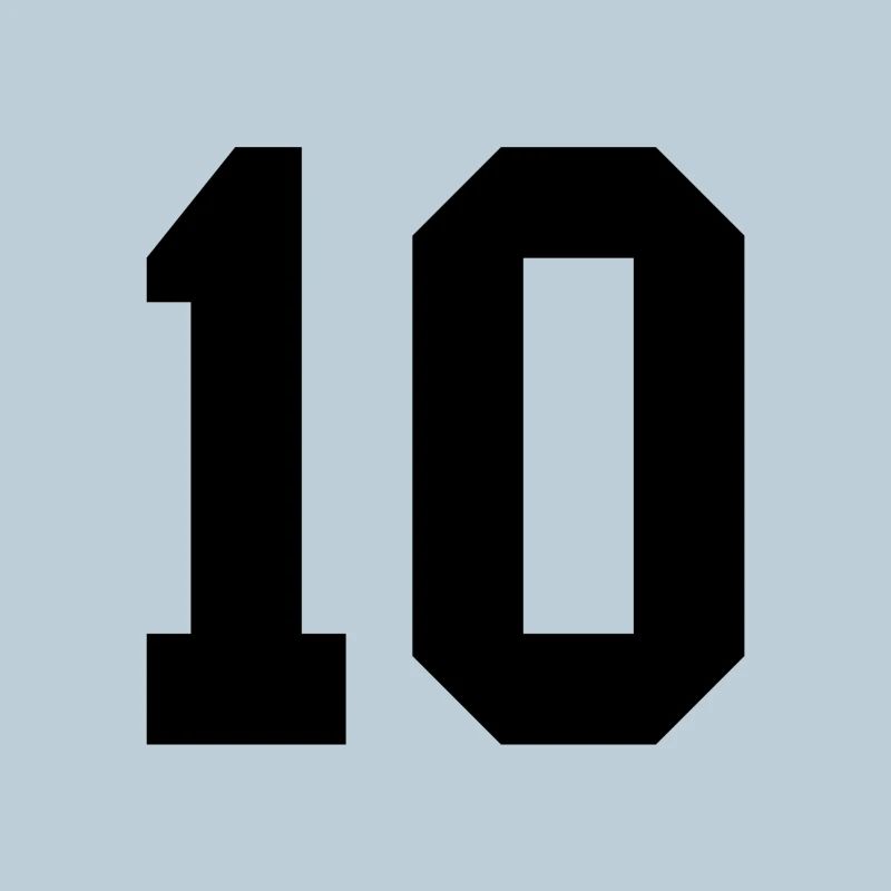 Zahlendesign 10 – Sportlicher Blockstil