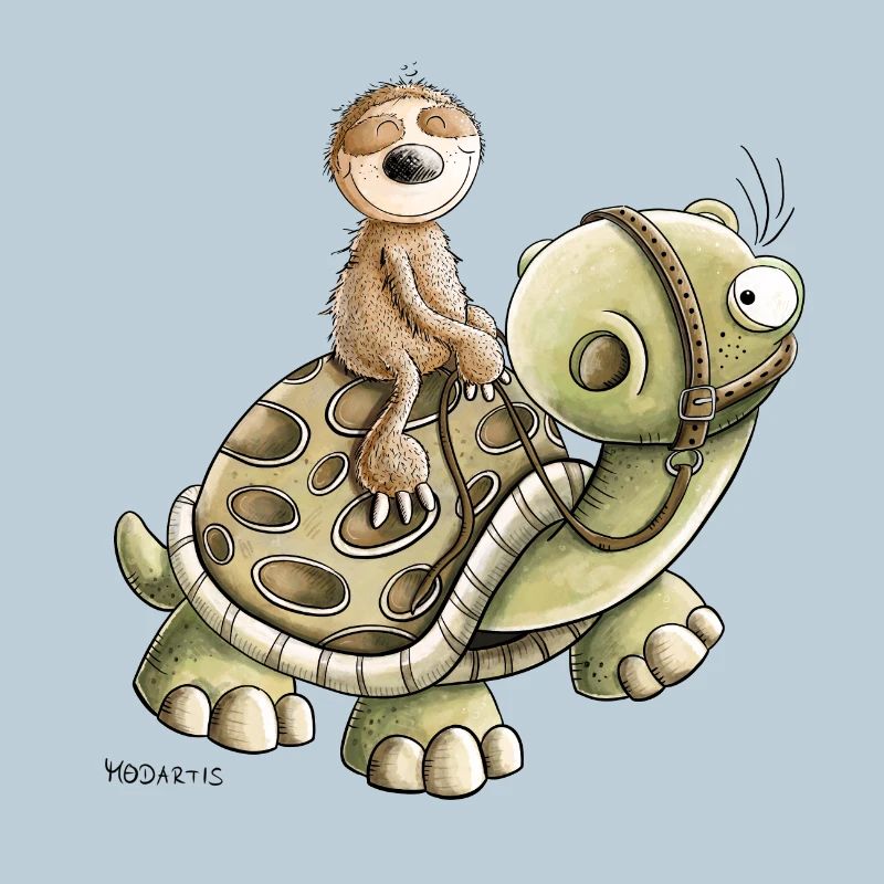 Lazy Sloth Rides Turtle I Chill Break