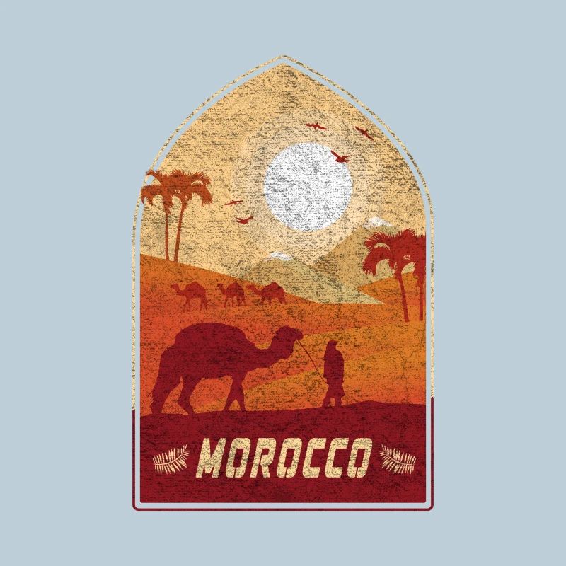 Maroc design chameau vintage / idée cadeau