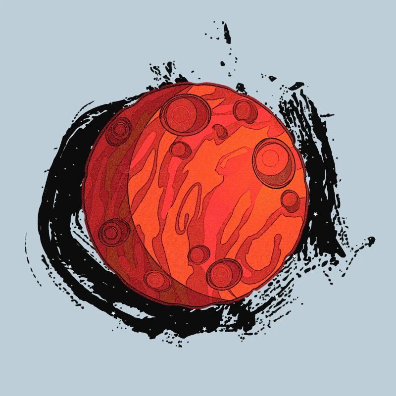 Planet Mars with background, planets