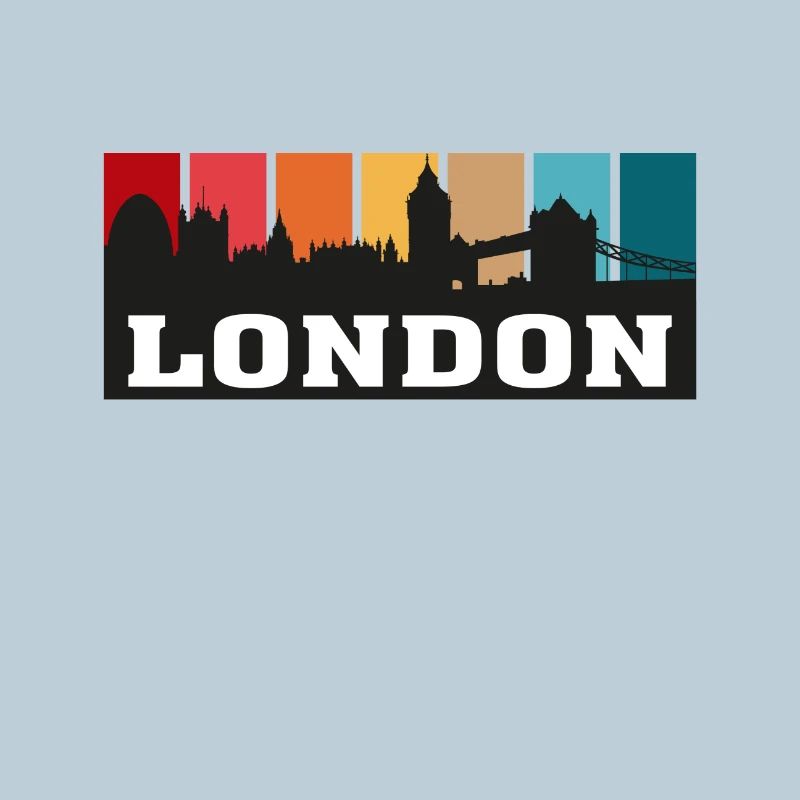 Londres Angleterre Voyage Skyline Souvenir Silhouette