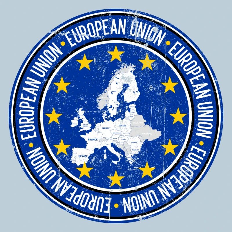 EU Map Circle Stars Emblem