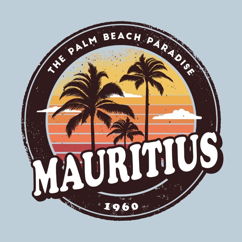 Ile Maurice Vintage Beach Design / Idée Cadeau