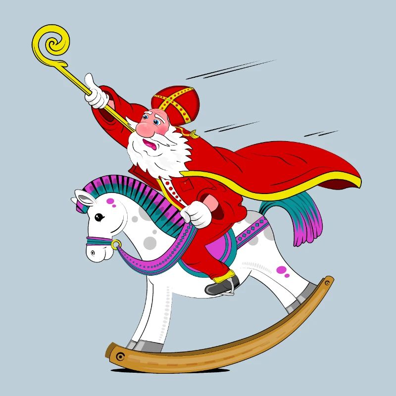 Sinterklaas on Rocking Horse