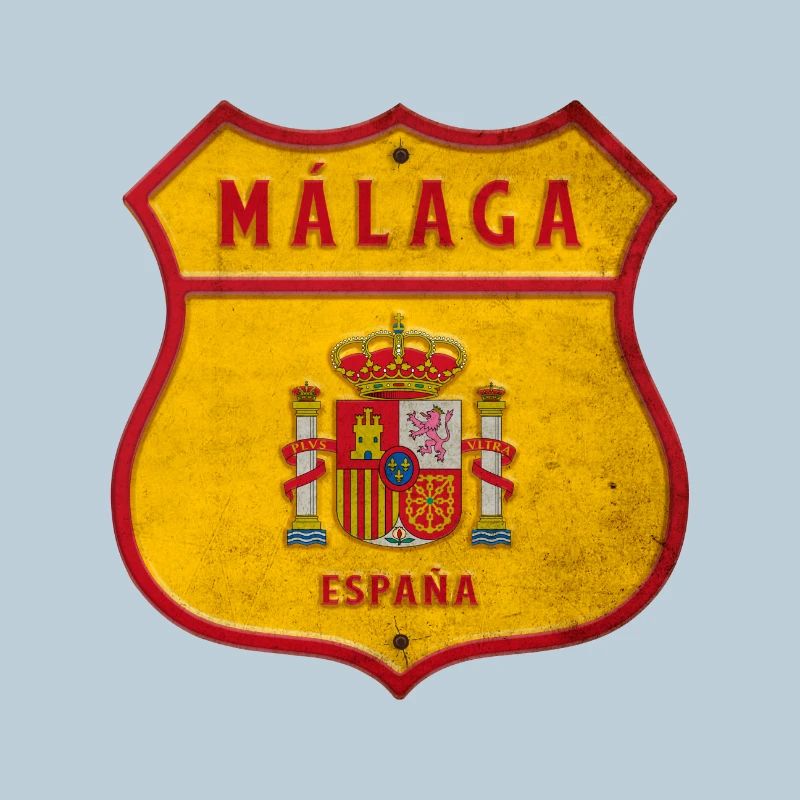 Malaga Spanien Wappen Design