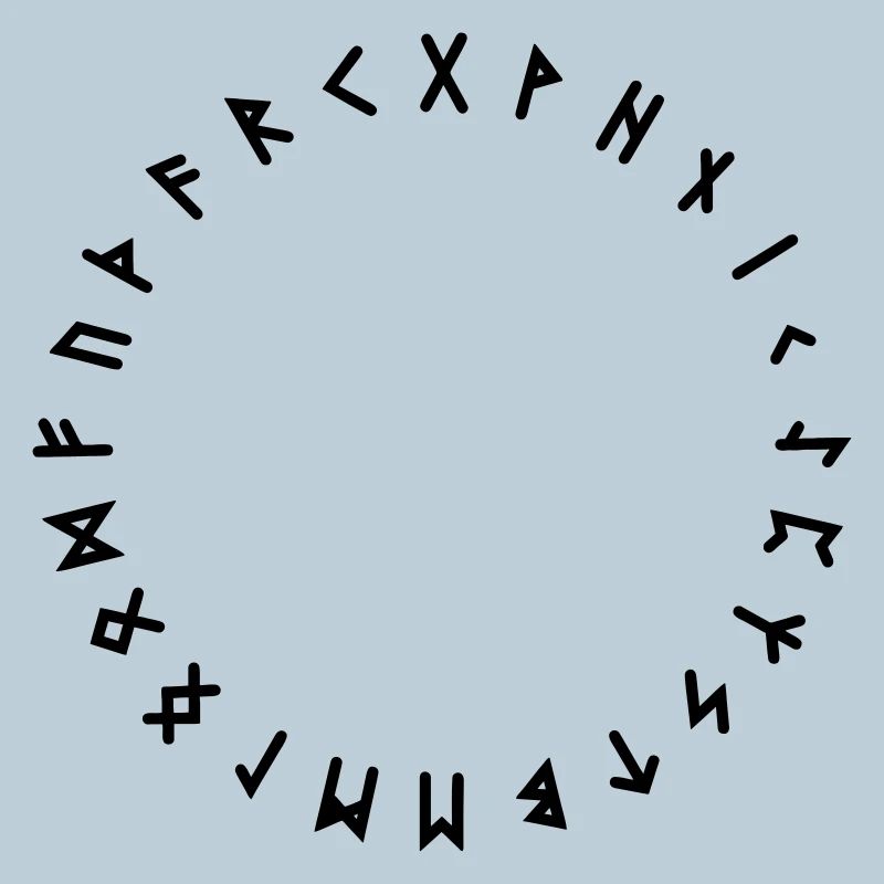 Alphabet runique en cercle Symboles
