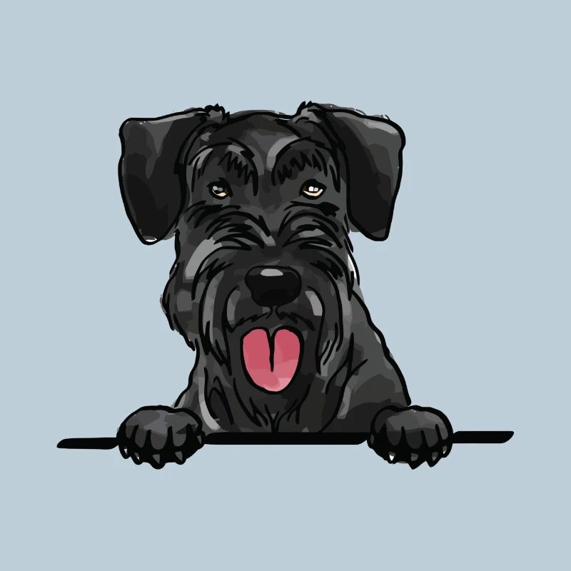 Chien Schnauzer géant pour les amateurs de chiens qui regardent