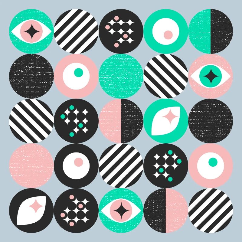 bold minimalism l dots l mint & pink