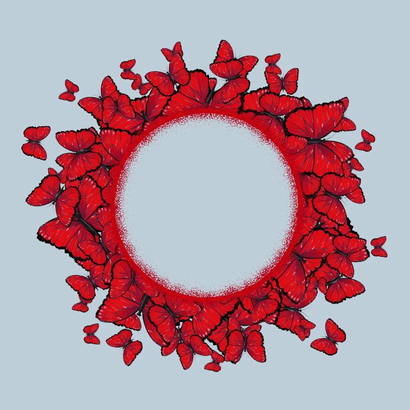 many red butterflies imaginative frames